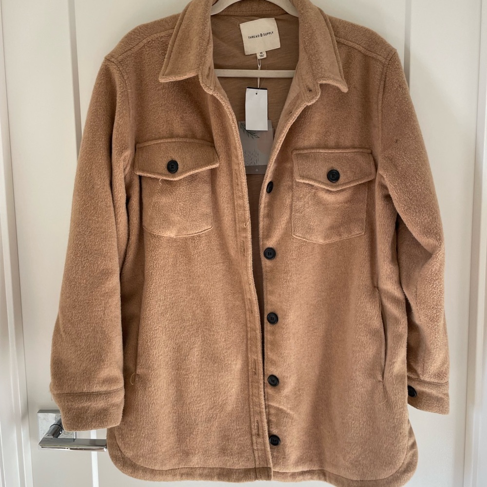 [NWT] Oversized Tan Shacket